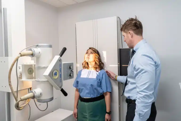 Patient receiving a spinal adjustment at ProHealth Chiropractic in Rockville, MD